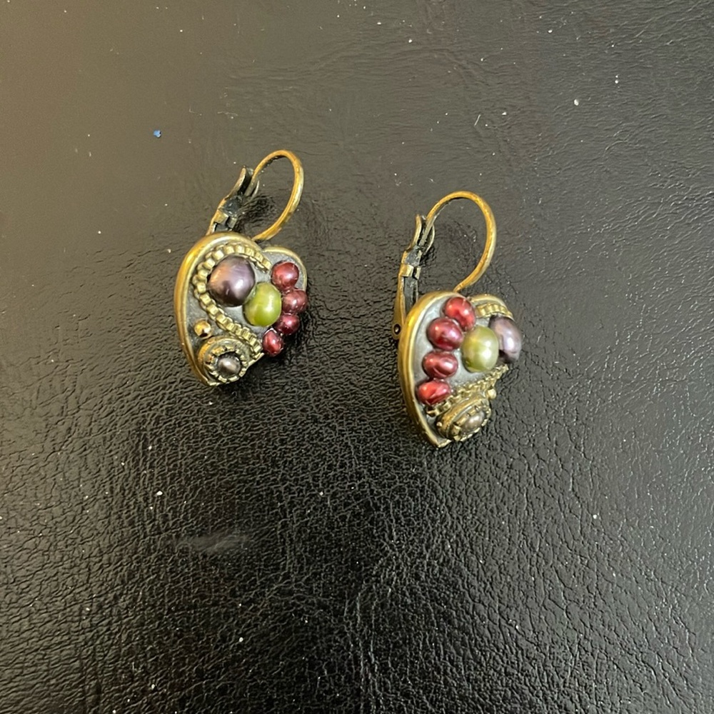 Michal Golan Pearl Heart Earrings